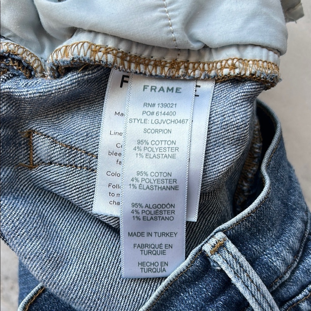 Frame Denim Le Garçon Dark Blue Straight Leg Jeans | 27 - Picture 6 of 6